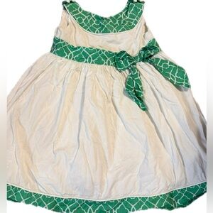 Janie and jack 2t Mediterranean jewel dress green white